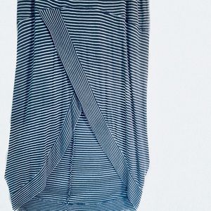 Blue strip Bordeaux wrap skirt